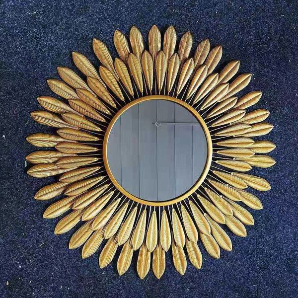 

mirrors metal wrought iron sunflower mirror bathroom vanity clothing store bedroom dressing wall hanging