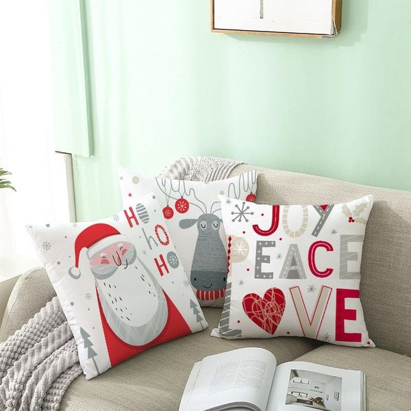 

cushion/decorative pillow sale-santa claus cojines christmas cushion cover decorative sofa case seat car throw pillowcase home decoration