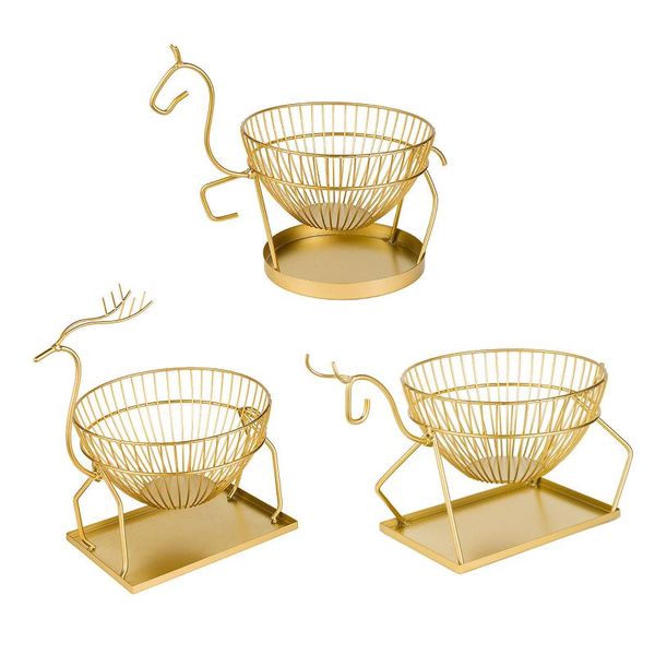 

storage baskets metal fruit basket morden snack bread vegetable bowls with tray kitchen eggs dessert holder nordic organizer cake stand