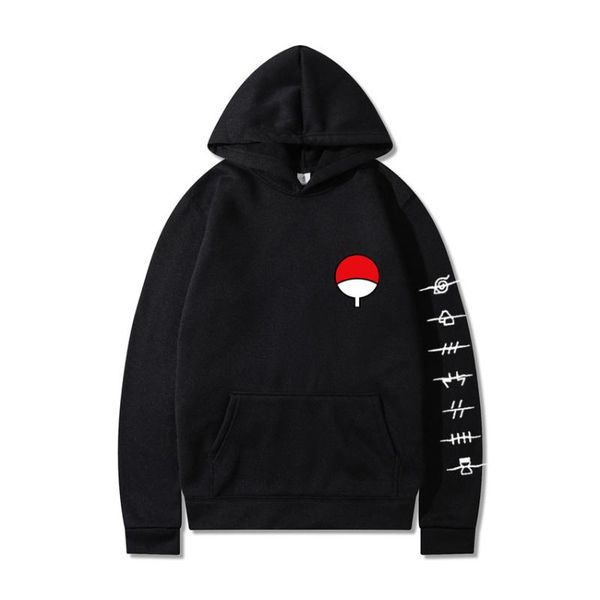 

men's hoodies & sweatshirts autumn harajuku anime men women akatsuki cloud symbols print pullover sweatshirt hip hop streetwear male ho, Black
