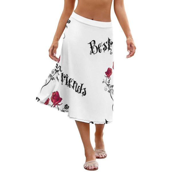 

skirts tattoo skirt school girl pattern spandex casual midi, Black