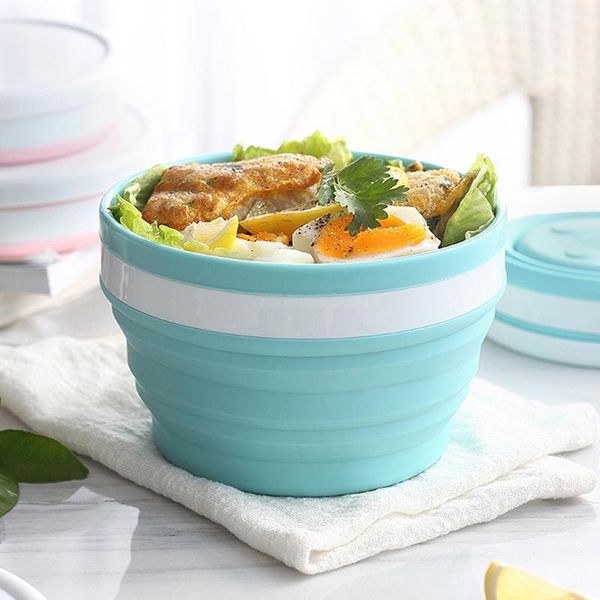 

outdoor bags portable silicone folding bowls collapsible travel camping tool bhd2