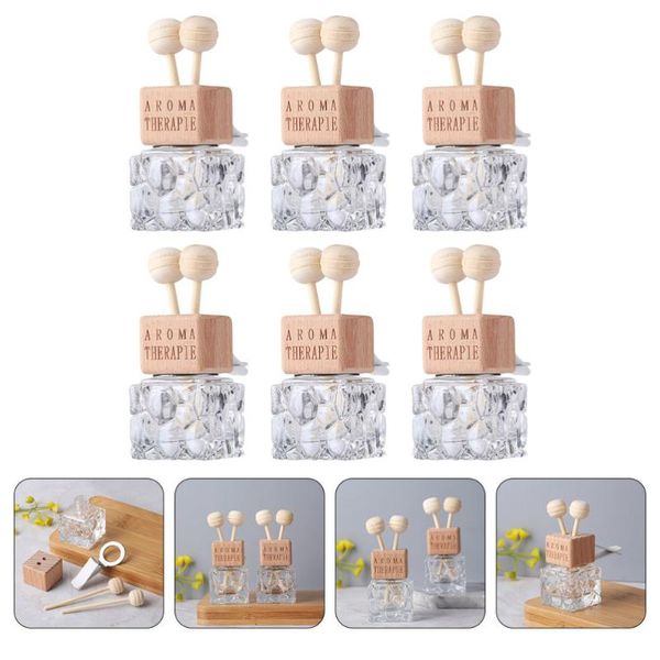 

storage bottles & jars 6 pcs air vent aroma bottle car freshener container diffuser