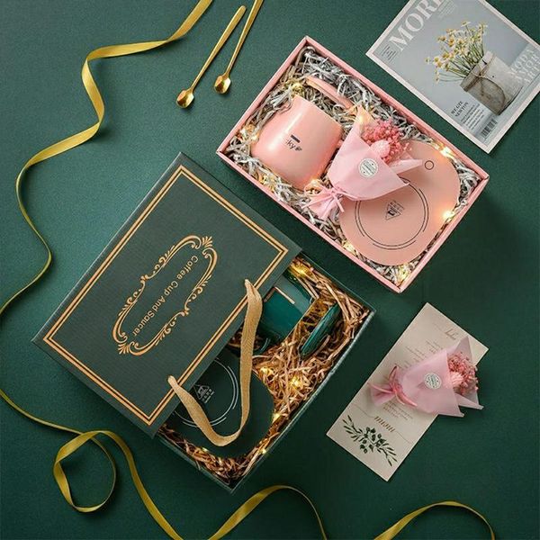 

mugs nordic ceramics thermal mug usb coffee cups heater mat milk tea water heating pad valentine day couples lucky cup gift box set