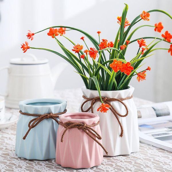 

vases ceramic fleshy flowerpots artificial flower dry flowers pottery handicrafts ornaments home decoration accessories modern