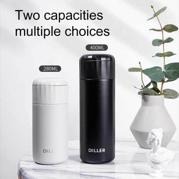 

hydration packs 1 pc 280/400ml vacuum flask solid color tea water separation stainless steel leak-proof insulated bottle thermocup for home