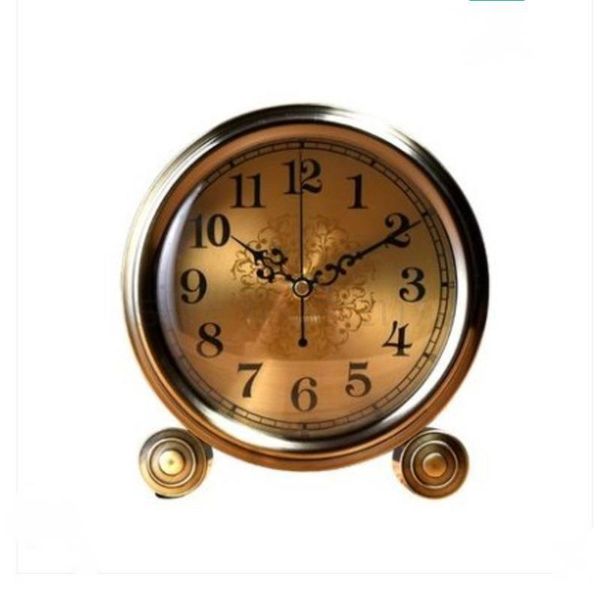 

desk & table clocks european seat clock precise mechanical pendulum metal silent second sweeping movement desktop
