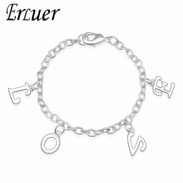 

charm bracelets erluer for women romantic 520 adjustable jewelry girl valentine's day gift fashion bracelet wedding jewellery, Golden;silver