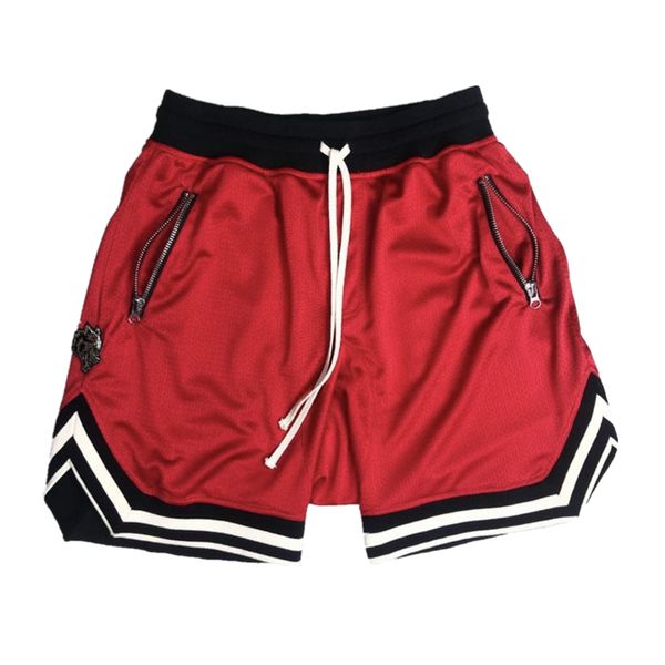 

summer running shorts men sports jogging fitness clothing jsf13, Brown;gray