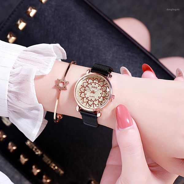 

wristwatches sell simple women quartz watch heart printing alloy strap lady watches wm1152, Slivery;brown