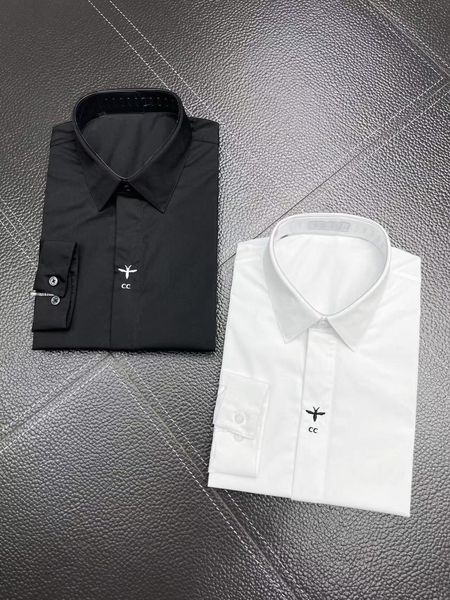 

mens designer shirts brand clothing men long sleeve dress shirt hip hop style cotton 104019, White;black