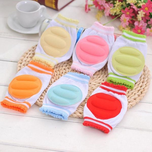 

socks 6 colors fashion safety crawling elbow cushion infants toddlers baby knee pads protector leg kneecap for kid, Pink;yellow