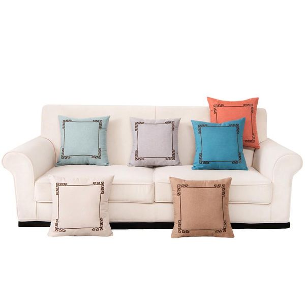 

cushion/decorative pillow chinese pattern cotton linen cushion cover striped patchwork pillowcase home sofa decorative room funda cojin year