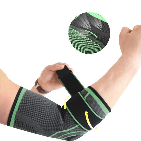 

elbow & knee pads dorak elastic bandage tennis support brace protector basketball running volleyball compression adjustable, Black;gray