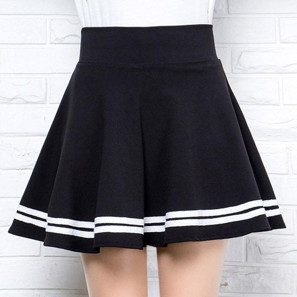 

skirts winter and summer style brand women skirt elastic faldas ladies midi girl mini short saia feminina, Black