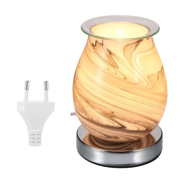 

fragrance lamps aroma lamp fast melting glass diffuser electric essential oil humidifier touching switch 3d light multi-purpose