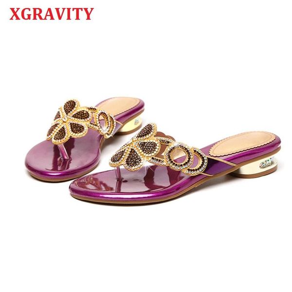

summer beach shoes elegant rhinestone lady fashion slippers flower design crystal woman flip flop sandals ladies b008, Black