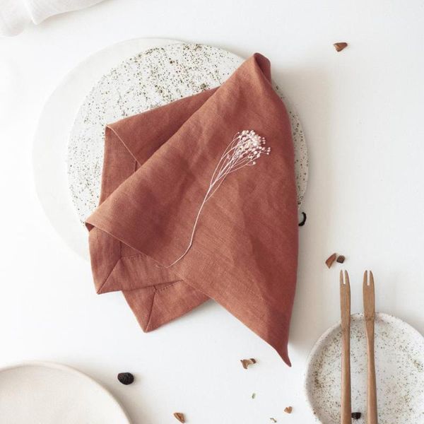 

table napkin natural linen custom white hemstitched napkins cocktail for party wedding cloth cotton