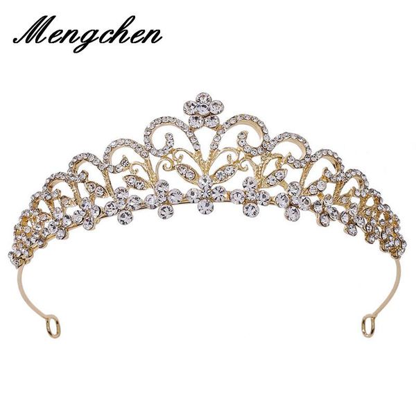 

hair clips & barrettes trendy handmade crystal crowns tiara wedding accessories bridal tiaras jewelry, Golden;silver