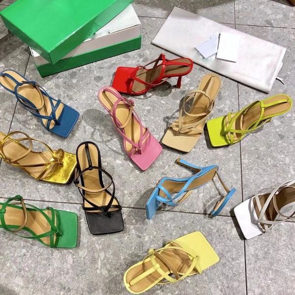 

dress shoes 2021 summer square toe ankle strap sandals woman high heels genuine leather gladiator party women, Black