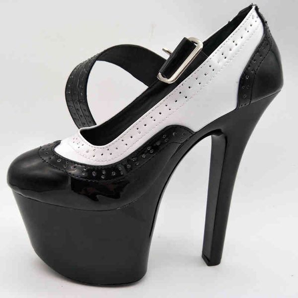 

dress shoes laijianjinxia, designer of stilettos 17cm, rivet platform, patent leather, women's shoes, farewell soles/marriage 54zf, Black
