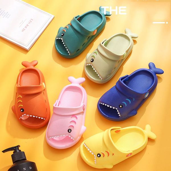 

2021 summer kids slippers 1-3 years baby boys and girls shoes home indoor children cute wear toddler sandals slippers fashion teen, Black;grey