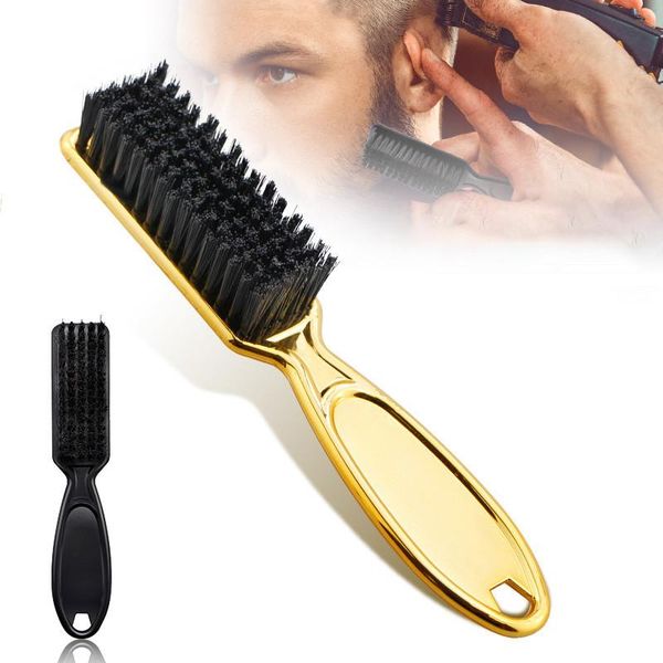 

hair brushes plastic handle hairdressing soft cleaning brush barber neck duster broken remove comb styling tools, Silver