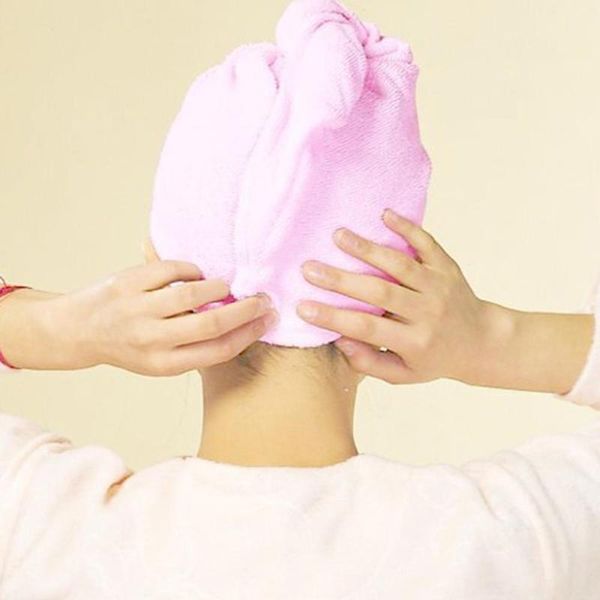 

towel super absorbent hair cap microfiber drying wrap womens lady's quick dry hat turban head