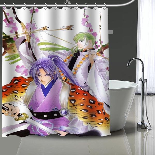 

custom anime harukanaru toki no naka de shower curtains diy bathroom curtain fabric washable polyester for bathtub art decor
