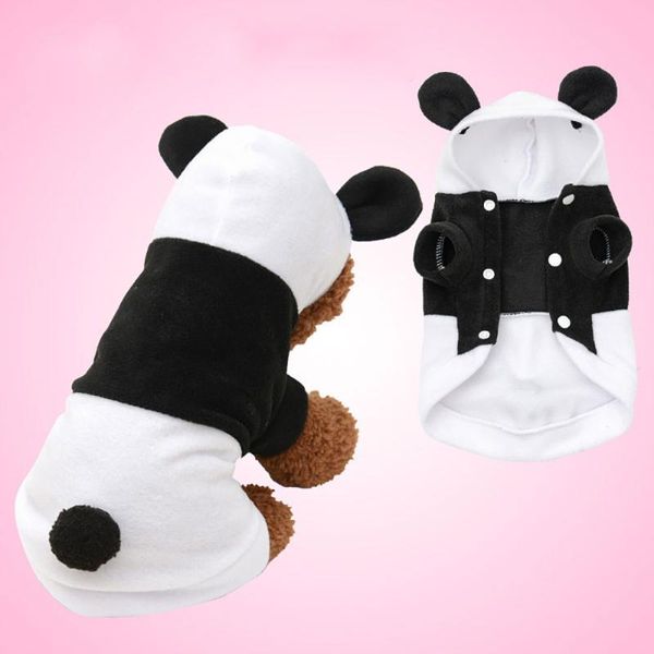 

cute dog clothes cartoon panda design cosplay pet costume winter dogs for suitable warm hooded gacket sma medium iarge type apparel