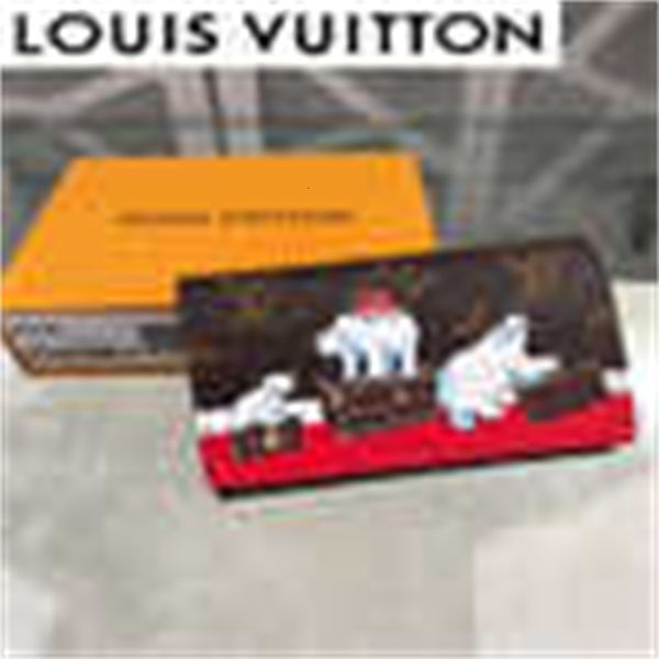 

brand designer holders luxury d3g2 clutches m62090 leather cases compact long card wallets chain purse wallet pouches key, Black;red