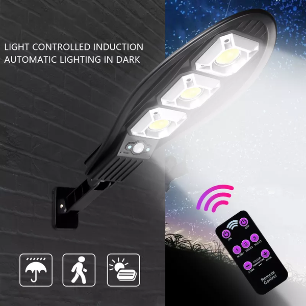 

solar lamps led lamp ip65 waterproof powerful street light remote control motion sensor outdoor home garden wall 1500w
