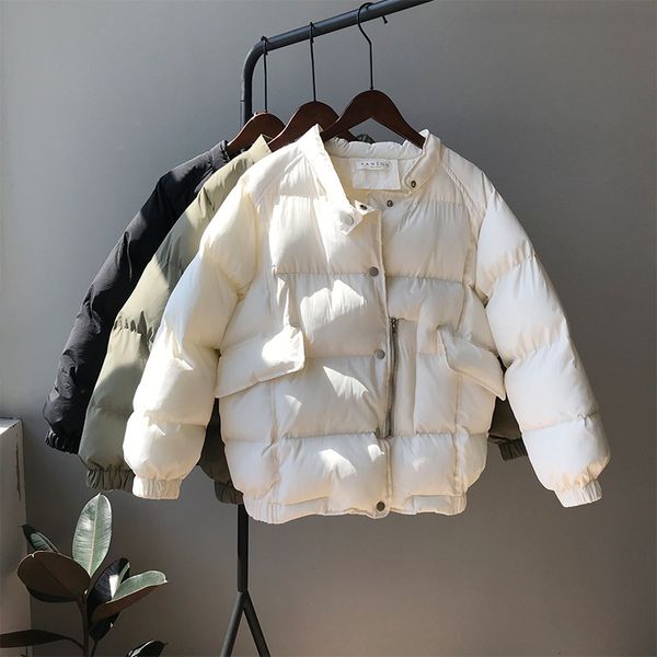 

parkas jacket small winter short stand collar thicken bread coat women cipa, Black