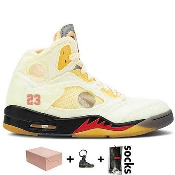 

2021 raging bull with box jumpman 5 mens 5s basketball shoes white sail black muslin designer sports stylist shoe sneakers trainers size 13w