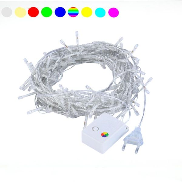 

strings 50pcs string light 10m 100 led christmas wedding party decoration lights ac 110v 220v outdoor waterproof lamp