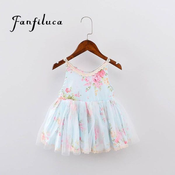 

girl's dresses fanfiluca girls clothing summer girl dress children kids flower v-neck clothes1, Red;yellow
