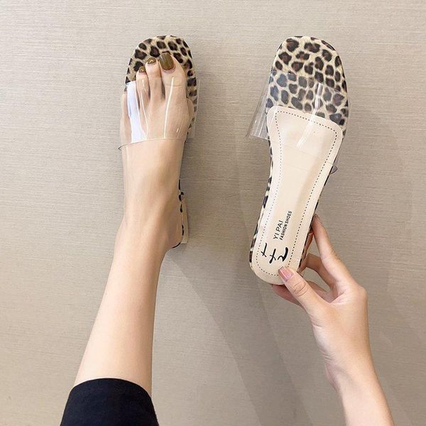 

dress shoes women sandals pvc jelly crystal heel transparent leopard clear high heels pumps size 35-40, Black