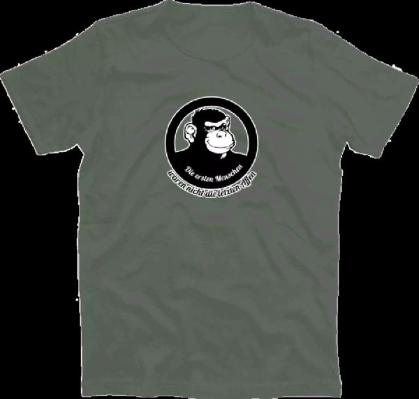 

the first people were not the last monkey t-shirt s-xxxl, White;black