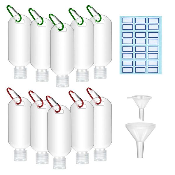 

5/10pcs leak-proof mini hand sanitizer bottle with keychain hook travel portable safe gel holder shampoo soap dispenser bottles liquid