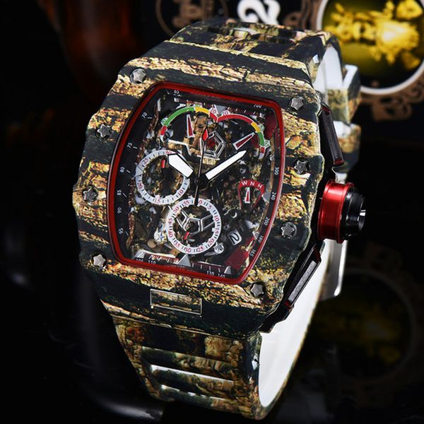 

0-1Mens montre de luxe watches silicone strap fashion designer watch sports quartz analog clock Relogio Masculino, No watch
