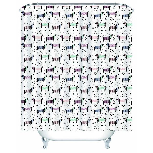 

shower curtains lovely dogs pattern bathroom modern printing waterproof for home decor
