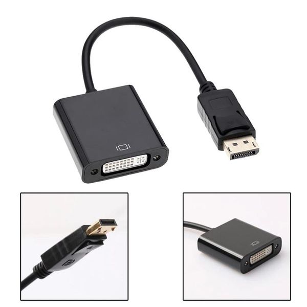 

audio cables & connectors 1080p dp to dvi adapter displayport display port cable converter male female for monitor projector displays