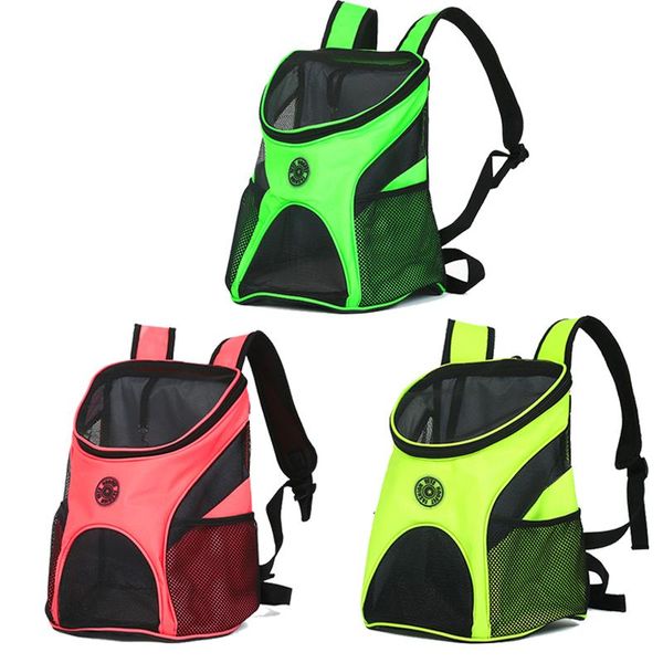 

dog car seat covers 2021 mesh breathable fluorescent travel pet carriers fashion puppy small cat shoulder backpack outdoor transport front b