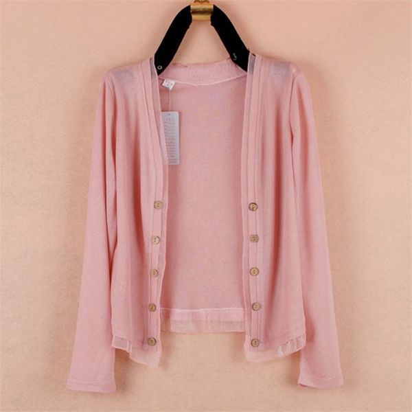 

plus size knitting cardigan women fashion loose long sleeve thin summer sun protection clothing ladies xl-5xl z401 211018, White;black