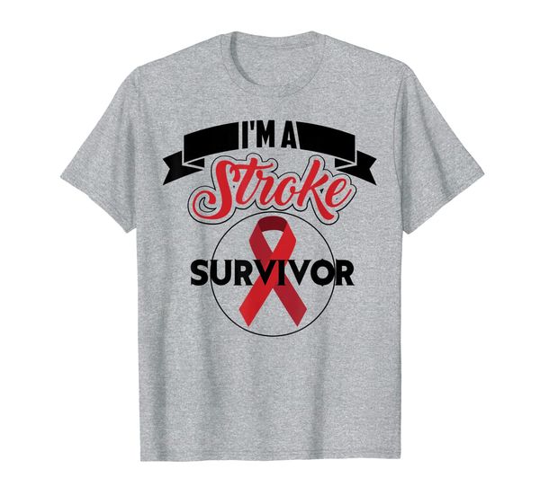 

stroke survivor t-shirt - gift for ischemic or hemorrhagic, White;black