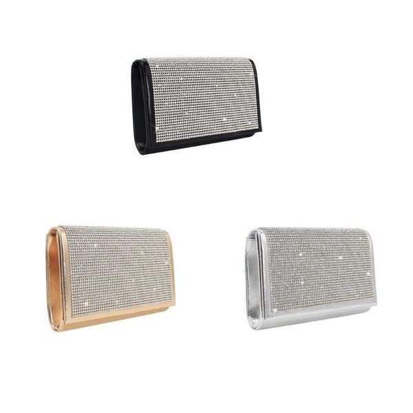 

women lady glitter wallet clutch bag bridal evening party handbag chain purse bags