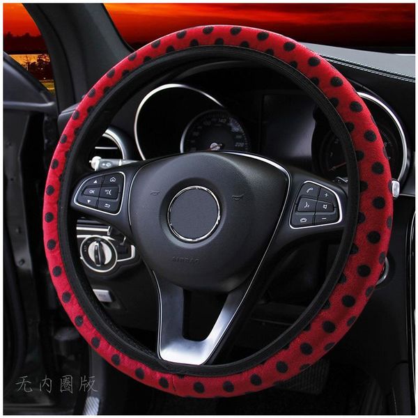 

steering wheel covers car cover dot velvet elastic band car-styling auto steering-wheel suitable accessories