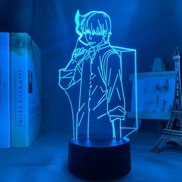 

night lights acrylic led light anime mushishi for kids bedroom decor brithday gift room desk 3d lamp manga