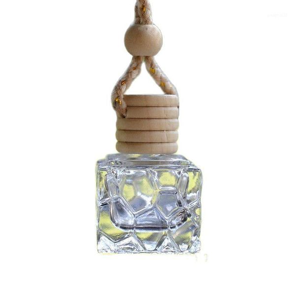 

storage bottles & jars 7ml small glass clear empty square perfume bottle wood cap with string essential oil vials cosmetic packaging 30piece