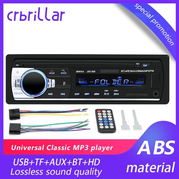 

car audio 1din radio 12v bluetooth stereo player mp3 fm usb aux input receiver sd auto